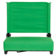 Bright Green |#| 500 lb. Rated Lightweight Stadium Chair-Handle-Padded Seat, Bright Green