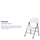 330 lb. Capacity White Plastic Folding Chair with Gray Frame - Event Chair