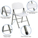 330 lb. Capacity White Plastic Folding Chair with Gray Frame - Event Chair