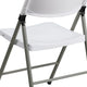 330 lb. Capacity White Plastic Folding Chair with Gray Frame - Event Chair