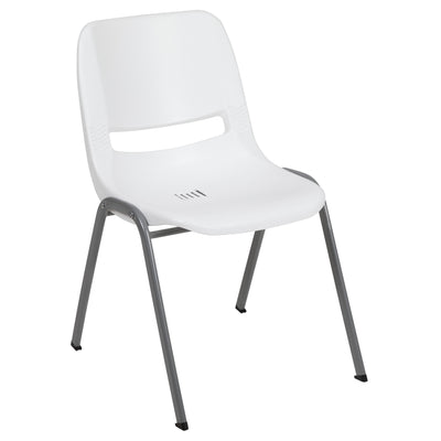 HERCULES Series 880 lb. Capacity Ergonomic Shell Stack Chair with Metal Frame