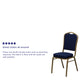 Navy Blue Patterned Fabric/Gold Frame |#| Crown Back Stacking Banquet Chair in Navy Blue Patterned Fabric - Gold Frame