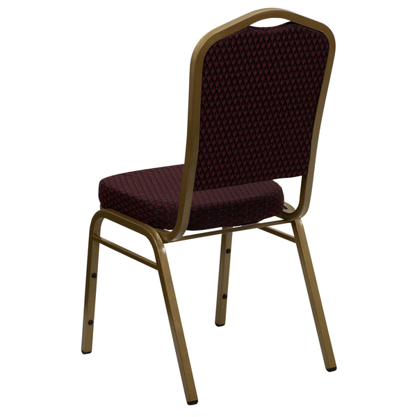 Tan Vinyl/Copper Vein Frame |#| Crown Back Stacking Banquet Chair in Tan Vinyl - Copper Vein Frame