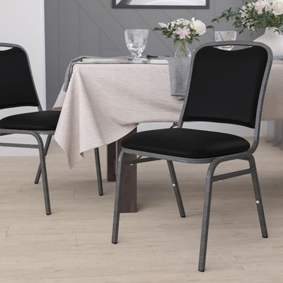 HERCULES Series Stacking Banquet Chair with Vinyl and 1.5'' Thick Seat - Frame - View 2