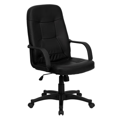 High Back Glove Vinyl Executive Swivel Office Chair with Arms
