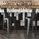 Black Seat/Clear Coated Frame |#| Indoor Bar Height Stool with Poly Resin Colorful Seat - Clear Coated/Black