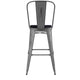 Black Seat/Clear Coated Frame |#| Indoor Bar Height Stool with Poly Resin Colorful Seat - Clear Coated/Black