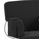 Extra Wide Foldable Reclining Heated Stadium Chair with Backpack Straps - Black