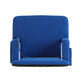 Blue |#| Foldable Reclining Stadium Chair with Backpack Straps-Heated Back and Seat-Blue