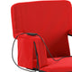 Red |#| Foldable Reclining Stadium Chair with Backpack Straps-Heated Back and Seat-Red