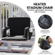 Black |#| Foldable Reclining Stadium Chair with Backpack Straps and Heated Seat - Black