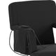 Black |#| Foldable Reclining Stadium Chair with Backpack Straps and Heated Seat - Black