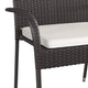 Cream Cushions/Espresso Frame |#| Set of 4 Indoor/Outdoor Patio Chairs with 1.25" Thick Cushions - Espresso/Cream