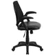 Black Mesh & LeatherSoft |#| Mid-Back Designer Black Mesh Swivel Task Office Chair with LeatherSoft Seat