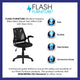 Black Mesh |#| Mid-Back Designer Black Mesh Swivel Task Office Chair with Open Arms