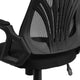 Black Mesh |#| Mid-Back Designer Black Mesh Swivel Task Office Chair with Open Arms