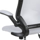 White |#| Mid-Back White Mesh Ergonomic Drafting Chair with Foot Ring and Flip-Up Arms