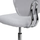 White |#| Mid-Back White Mesh Padded Swivel Task Office Chair with Chrome Base