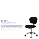 Black |#| Mid-Back Black Mesh Padded Swivel Task Office Chair with Chrome Base