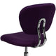 Purple |#| Mid-Back Purple Mesh Padded Swivel Task Office Chair with Chrome Base