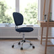 Navy |#| Mid-Back Navy Mesh Padded Swivel Task Office Chair with Chrome Base