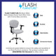 White |#| Mid-Back White Mesh Padded Swivel Task Office Chair with Chrome Base and Arms