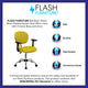 Yellow |#| Mid-Back Yellow Mesh Padded Swivel Task Office Chair with Chrome Base and Arms