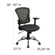 Dark Gray |#| Mid-Back Dark Gray Mesh Swivel Task Office Chair with Chrome Base and Arms