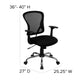 Black |#| Mid-Back Black Mesh Swivel Task Office Chair with Chrome Base and Arms