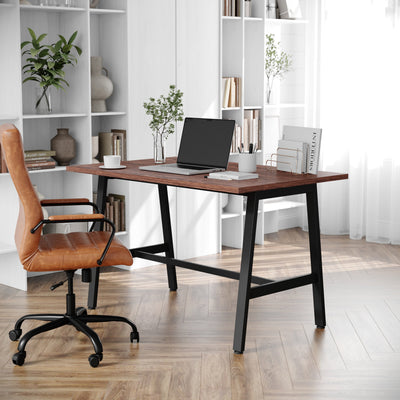 Redmond Commercial 48x30 Conference Table with 1" Thick Double Sided Laminate Table Top with PVC Edging and Heavy Duty A-Frame Steel Base - View 2