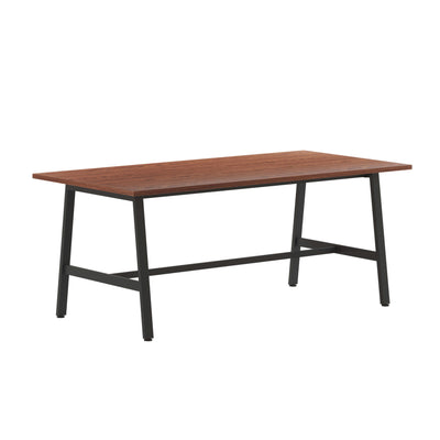 Redmond Commercial 72x36 Conference Table with 1" Thick Double Sided Laminate Table Top with PVC Edging and Heavy Duty A-Frame Steel Base - View 1