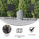 Black |#| Set of 2 All-Weather Textilene Patio Sling Chairs with Armrests - Black