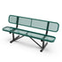 Sigrid Outdoor Bench with Backrest, Commercial Grade Expanded Metal Mesh Seat and Backrest and Steel Frame