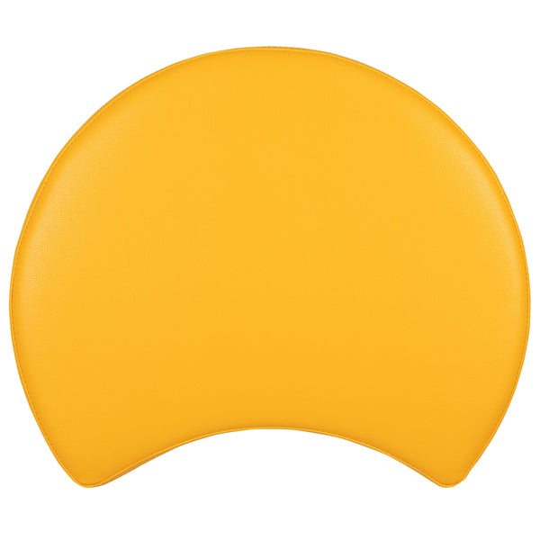 Yellow |#| 18inchH Soft Seating Flexible Moon for Classrooms and Common Spaces - Yellow