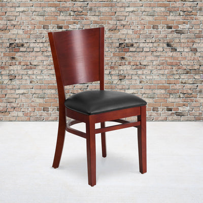 Solid Back Wooden Restaurant Chair