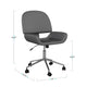 Gray Faux Leather/Polished Nickel |#| Faux Leather Armless Swivel Home Office Chair - Gray/Polished Nickel