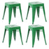 18 Inch Table Height Indoor Stackable Metal Dining Stool - Set of 4