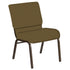 21''W Church Chair in Mirage Fabric - Gold Vein Frame