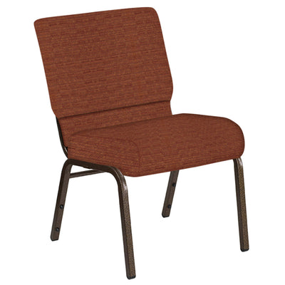 21''W Church Chair in Tahiti Fabric - Gold Vein Frame