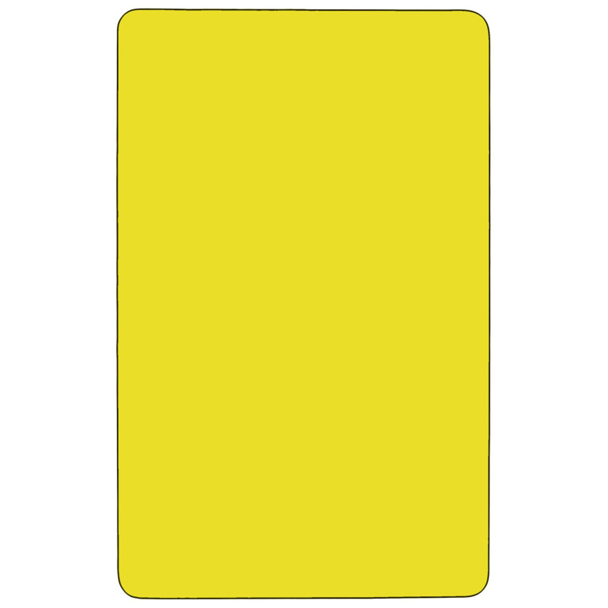 Yellow |#| 24inchW x 48inchL Rectangular Yellow HP Laminate Activity Table - Adjustable Legs