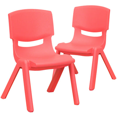 2 Pack Plastic Stackable School Chair with 10.5" Seat Height - View 1