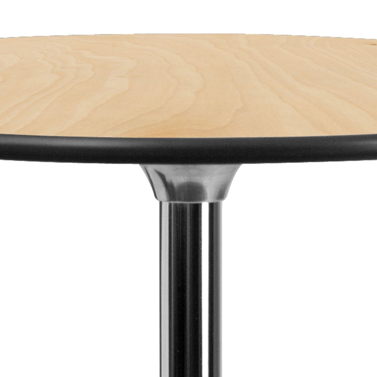 Natural |#| 30inch Round Wood Cocktail Table with 30inch and 42inch Columns