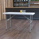 4-Foot Granite White Plastic Folding Table - Banquet / Event Folding Table