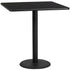 42'' Square Laminate Table Top with 24'' Round Bar Height Table Base