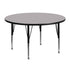 48'' Round Thermal Laminate Activity Table - Height Adjustable Short Legs