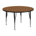 48'' Round Thermal Laminate Activity Table - Height Adjustable Short Legs