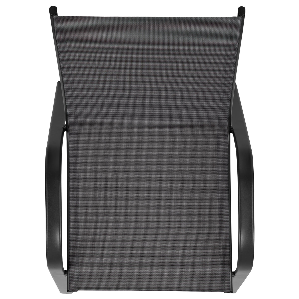 Black |#| 4 Pack Black Outdoor Stack Chair with Flex Comfort Material - Patio Stack Chair