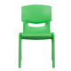 Green |#| 4 Pack Green Plastic Stack School Chair with 15.5inchH Seat, 3rd-7th School Chair