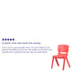 Red |#| 4 Pack Red Plastic Stack School Chair with 15.5inchH Seat, 3rd-7th School Chair