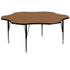 60'' Flower Thermal Laminate Activity Table - Height Adjustable Short Legs
